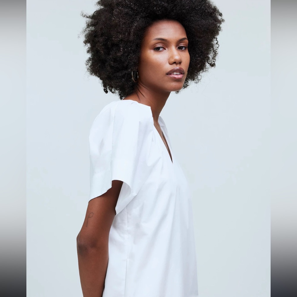 NWT Madewell V-Neck Mini Shirtdress - Picture 4 of 7